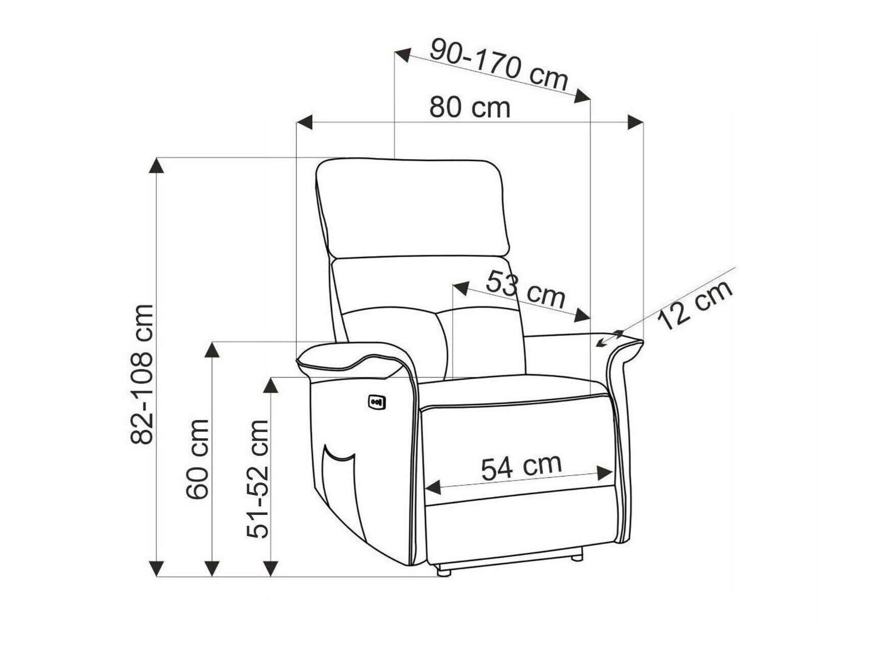 Relaxfauteuil Houston 1543 (Bluvel 4215)