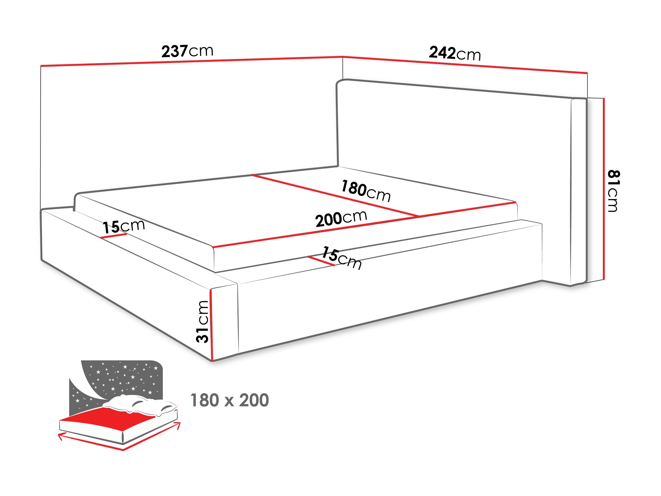 Bed TrendyNest 136 (Margo 227.09)