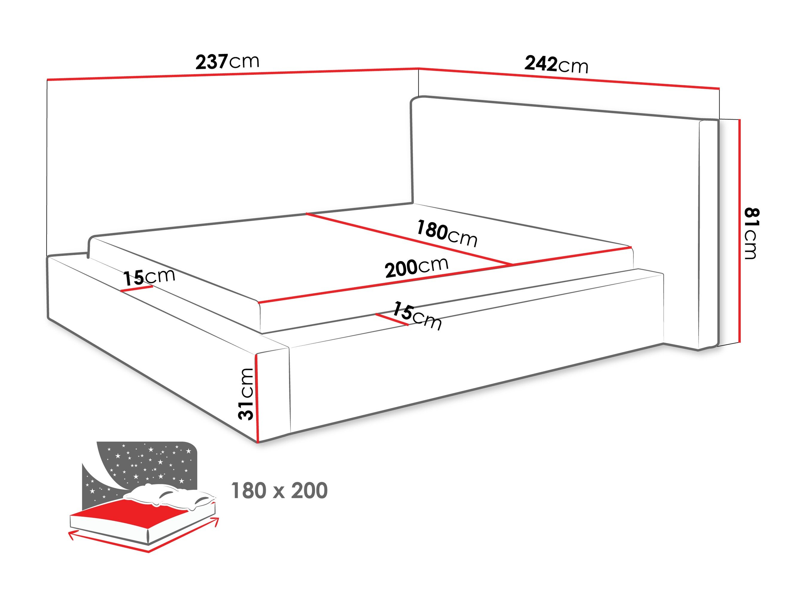 Bed TrendyNest Cedra (Lumo 55)