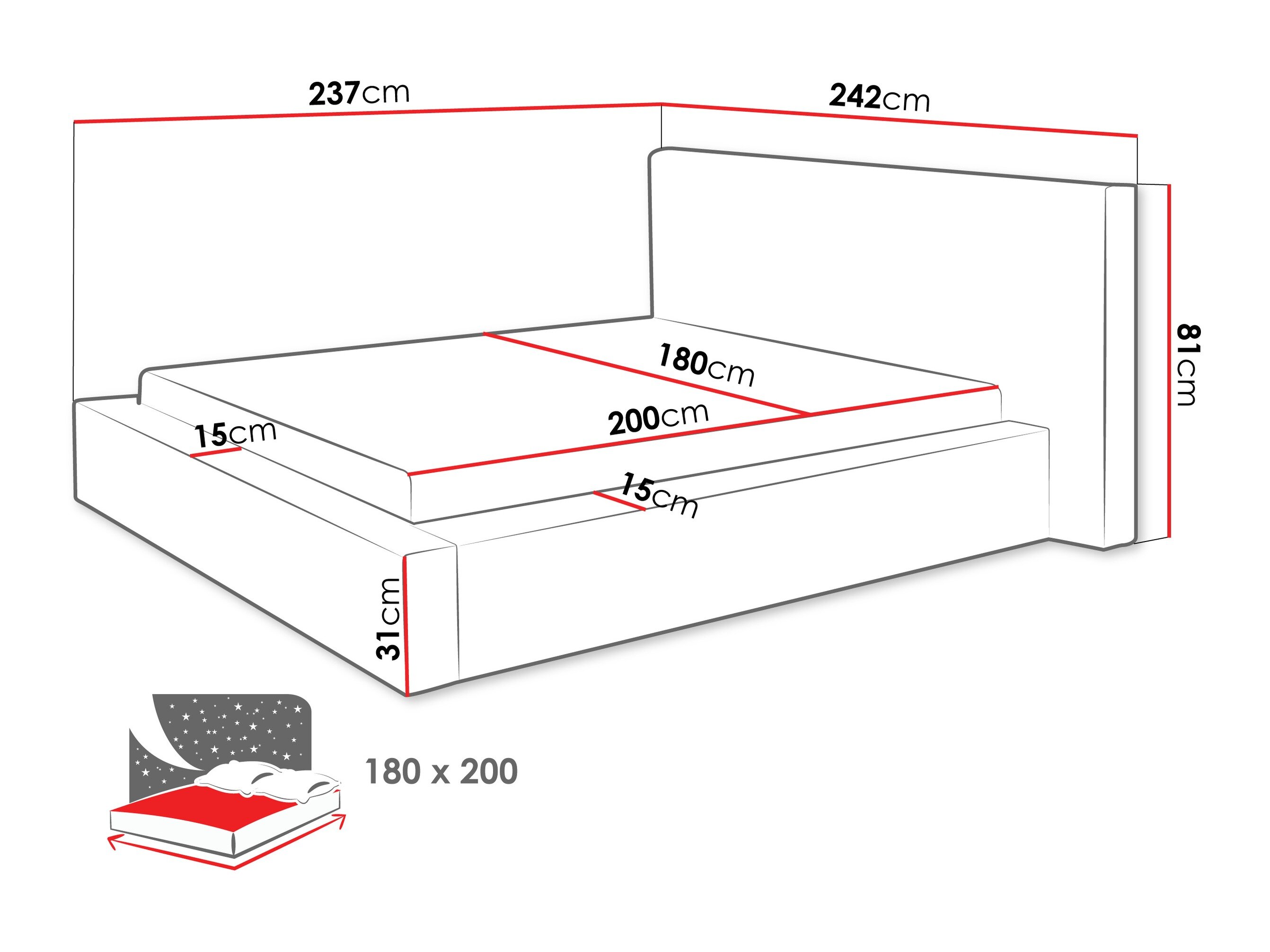 Bed TrendyNest Cedra (Margo 227.11)