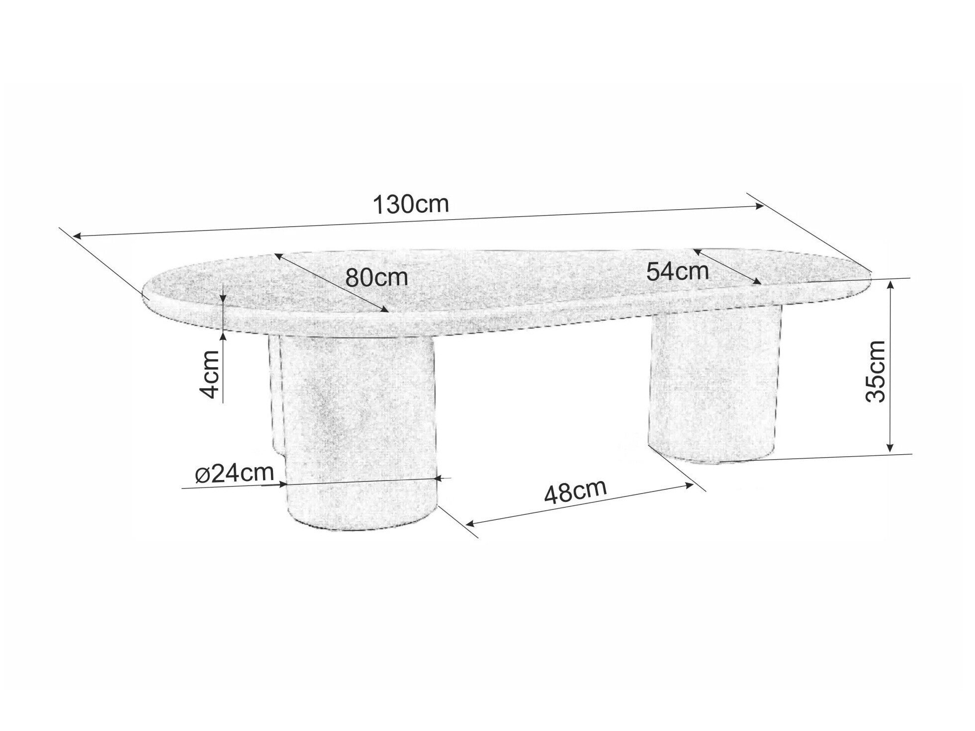 Salontafel Detroit 1060 (Ecru wit)