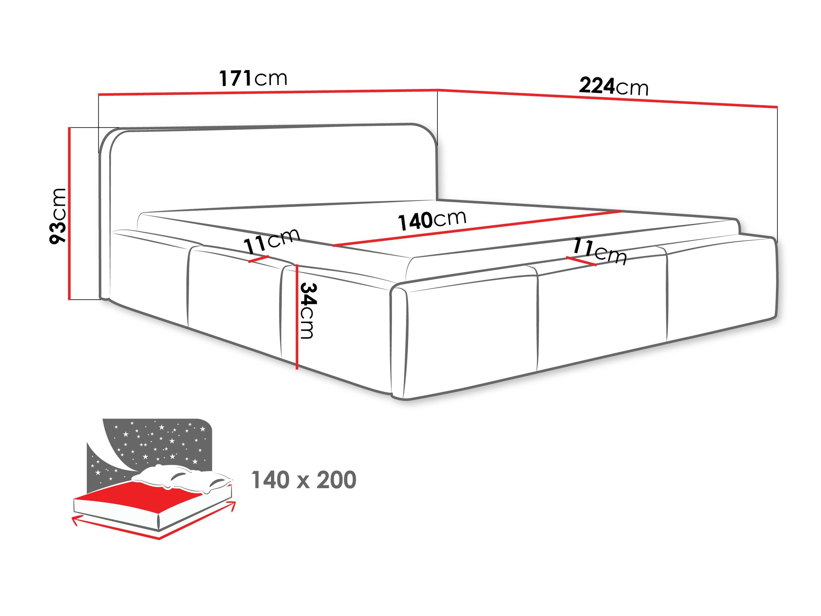 Bed TrendyNest 137 (Kronos 07)