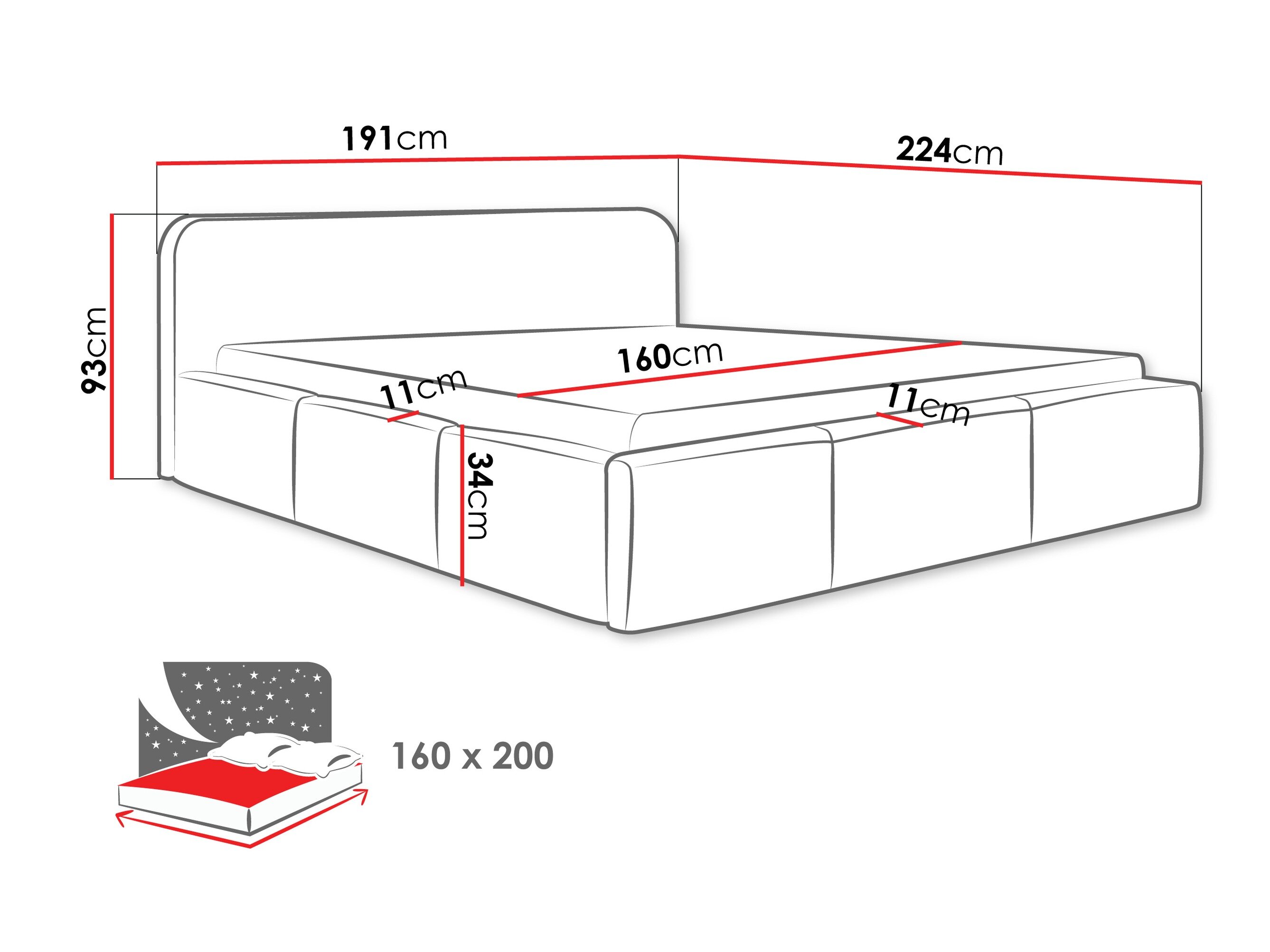 Bed TrendyNest 137 (Kronos 07)