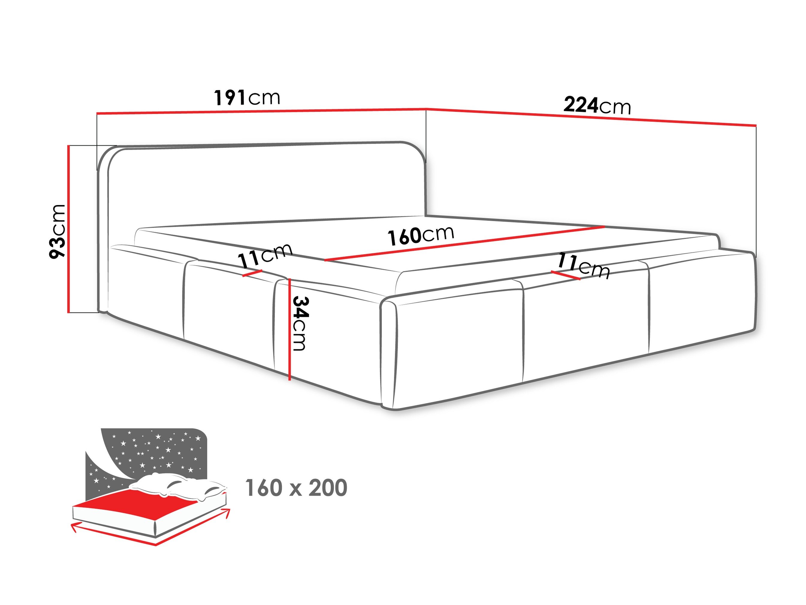 Bed TrendyNest 137 (Kronos 09)