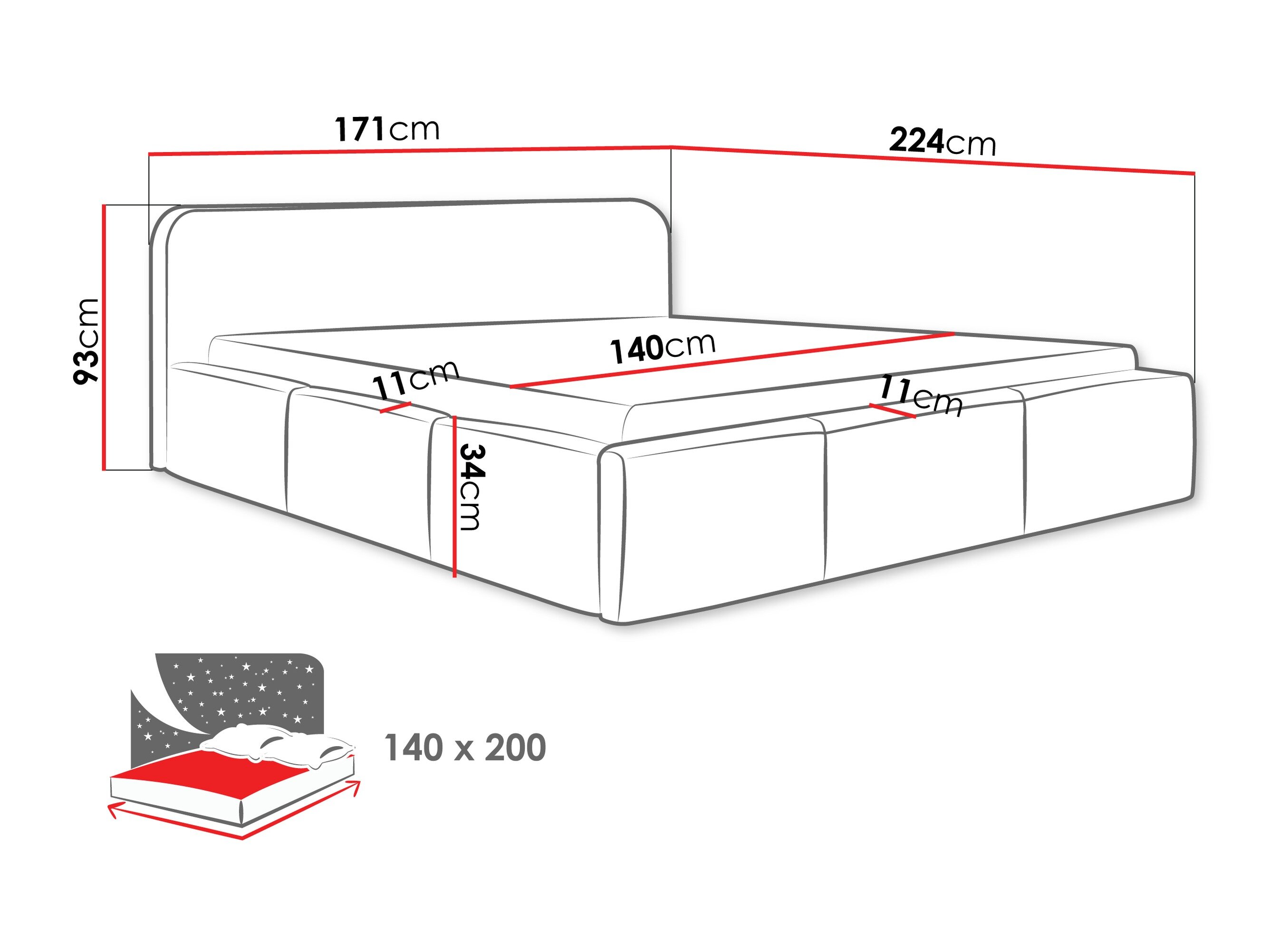 Bed TrendyNest 137 (Paros 01)