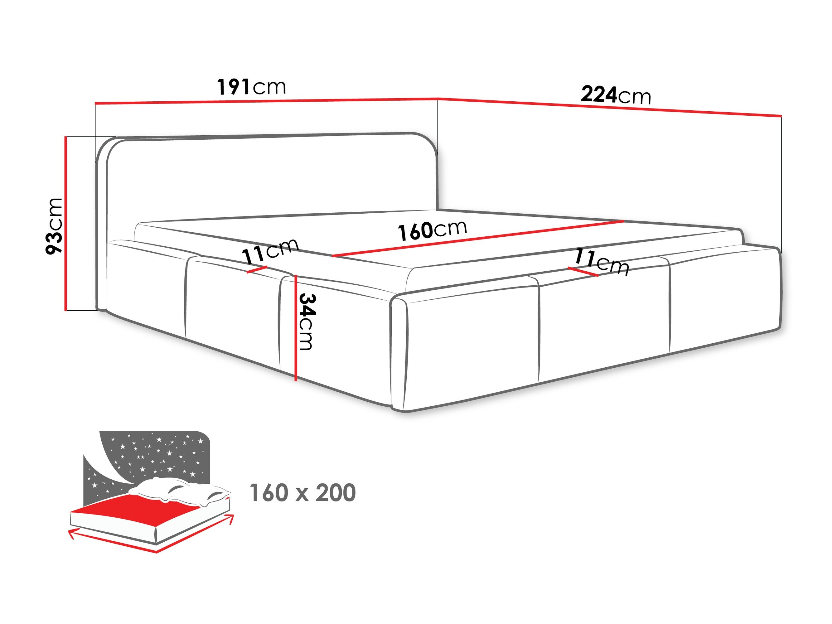 Bed TrendyNest 137 (Paros 01)