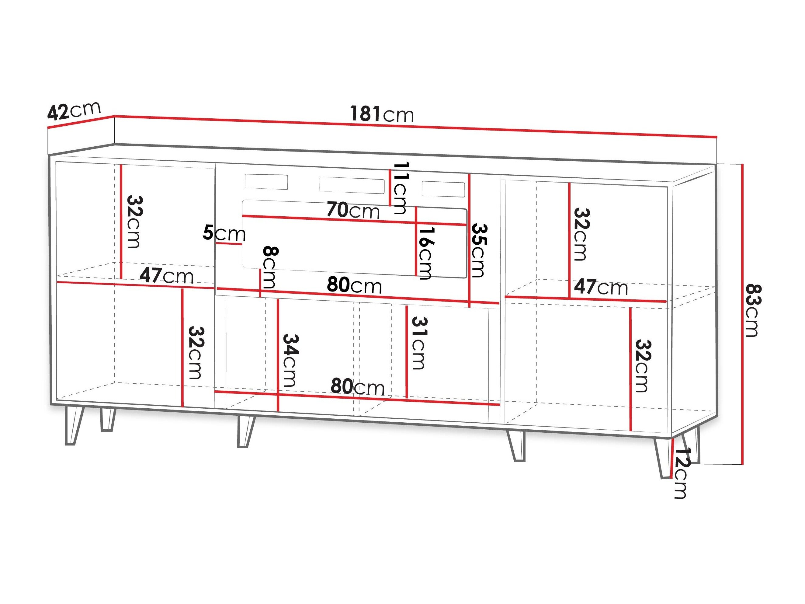 Dressoir Comes I (Wotan eik)