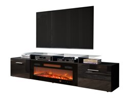 TV-meubel Numerus (Zwart + Glanzend zwart)