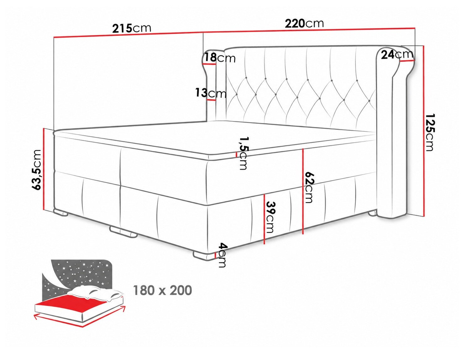 Boxspring Ars (Magic Velvet 2217)