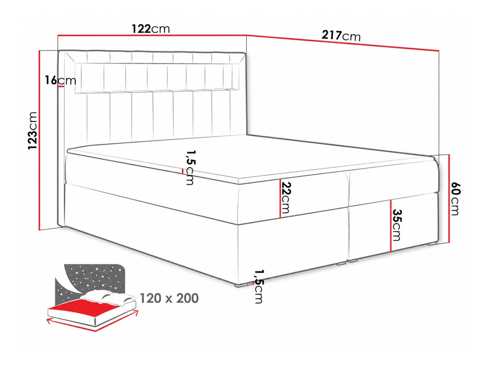 Boxspring Pomum (Soft 010)