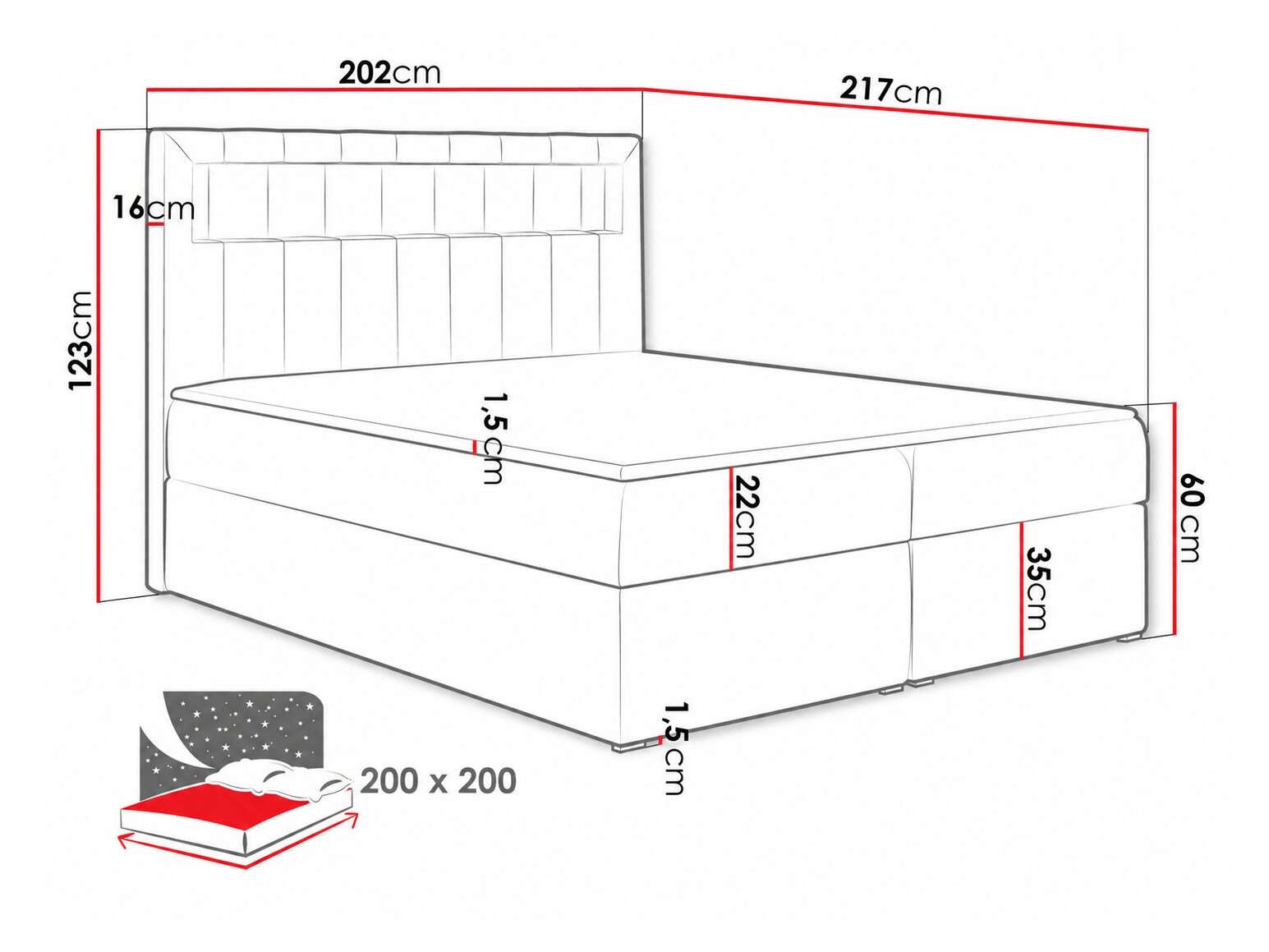 Boxspring Pomum (Soft 010)
