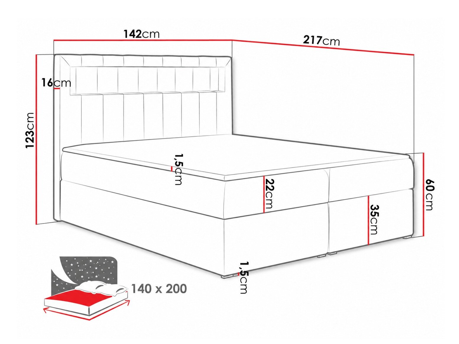 Boxspring Pomum (Soft 011)