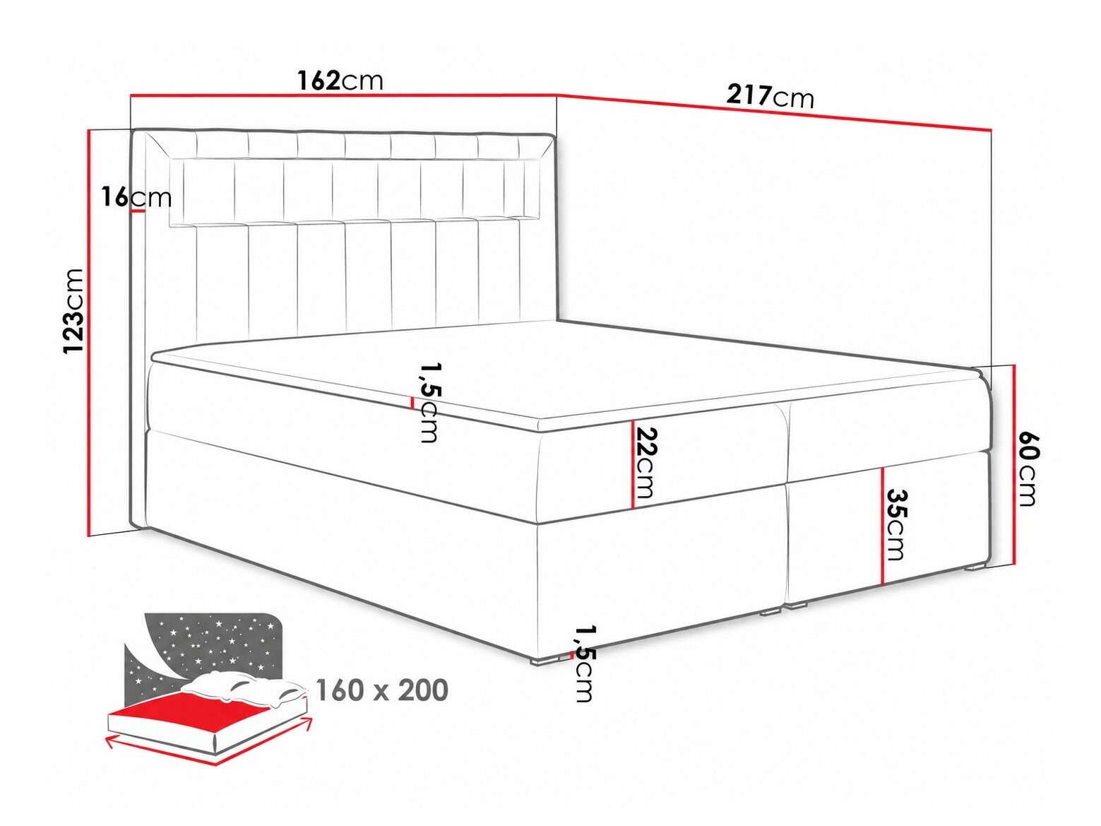 Boxspring Pomum (Soft 011)