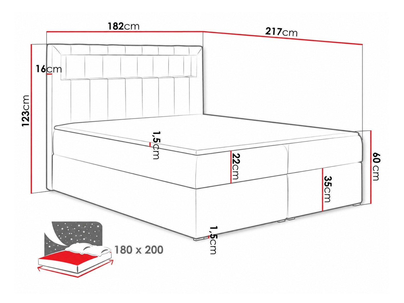 Boxspring Pomum (Soft 011)