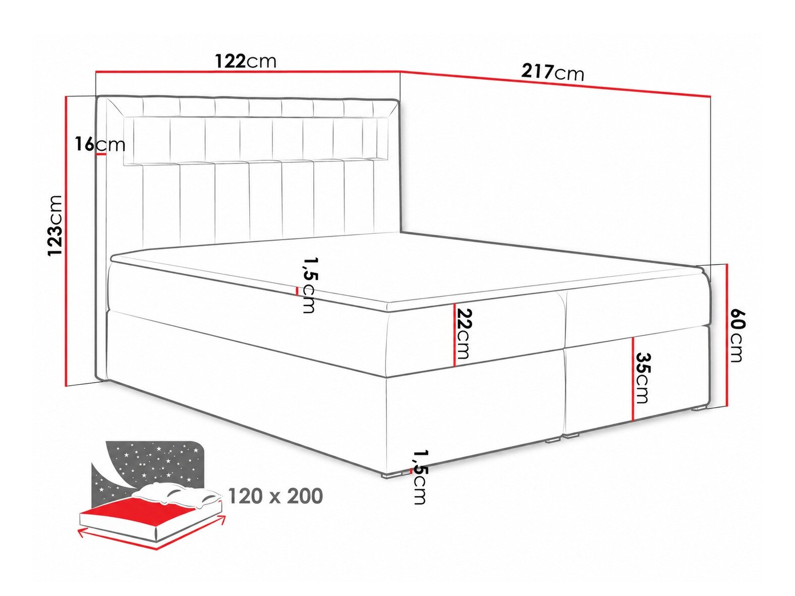 Boxspring Pomum (Soft 017)