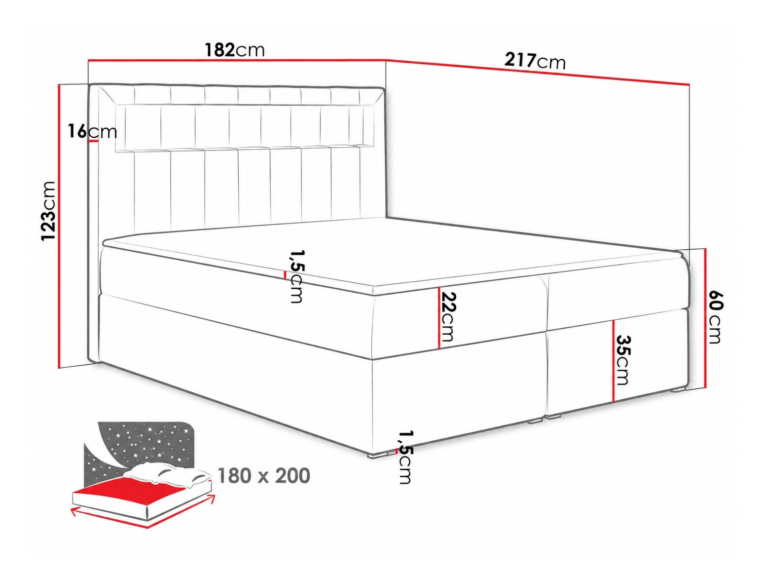 Boxspring Pomum (Soft 017)