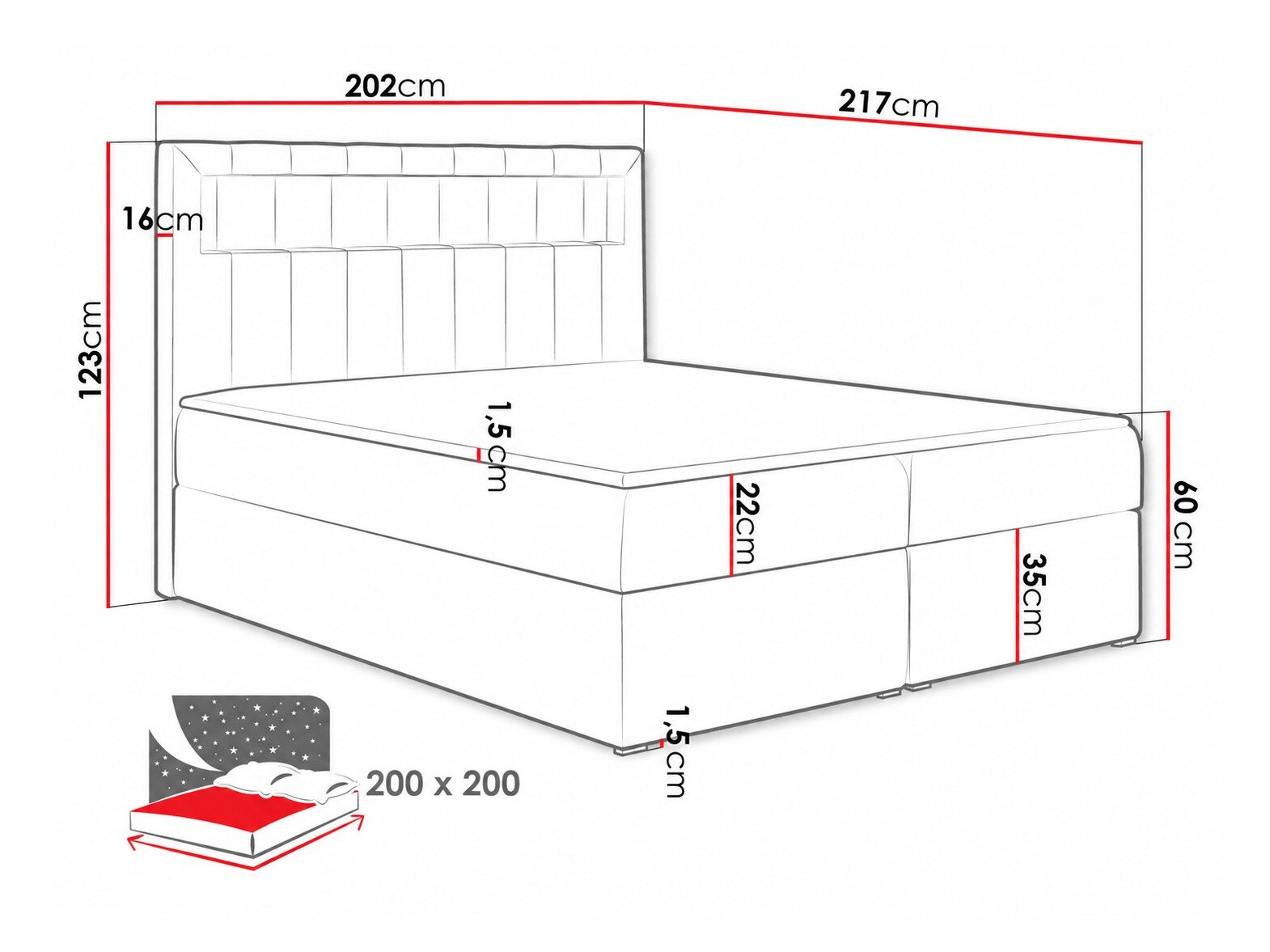 Boxspring Pomum (Soft 017)