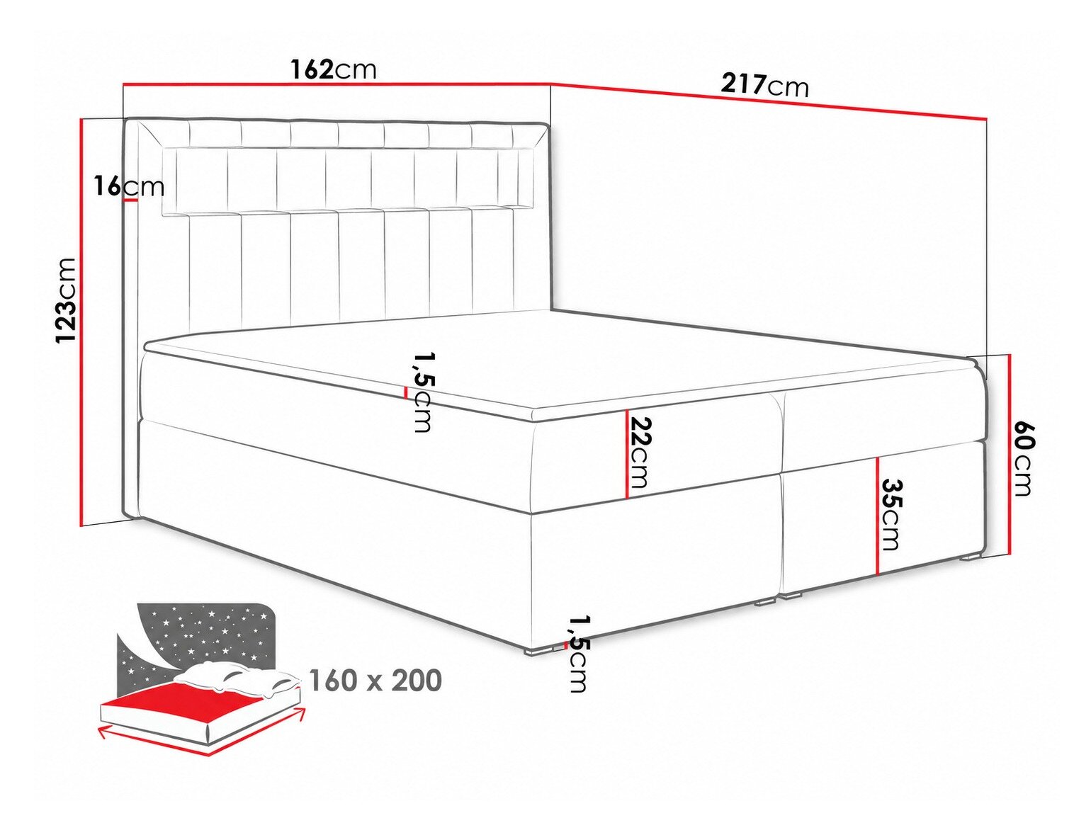 Boxspring Pomum (Soft 029)