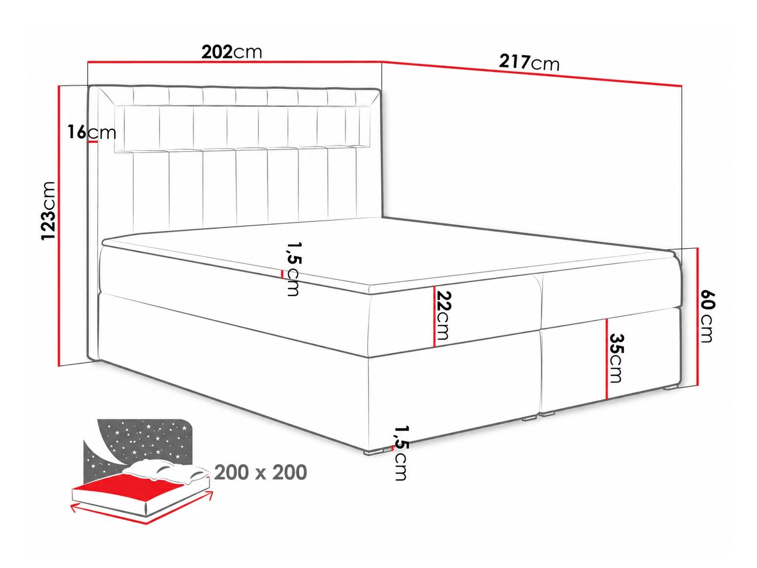Boxspring Pomum (Soft 029)