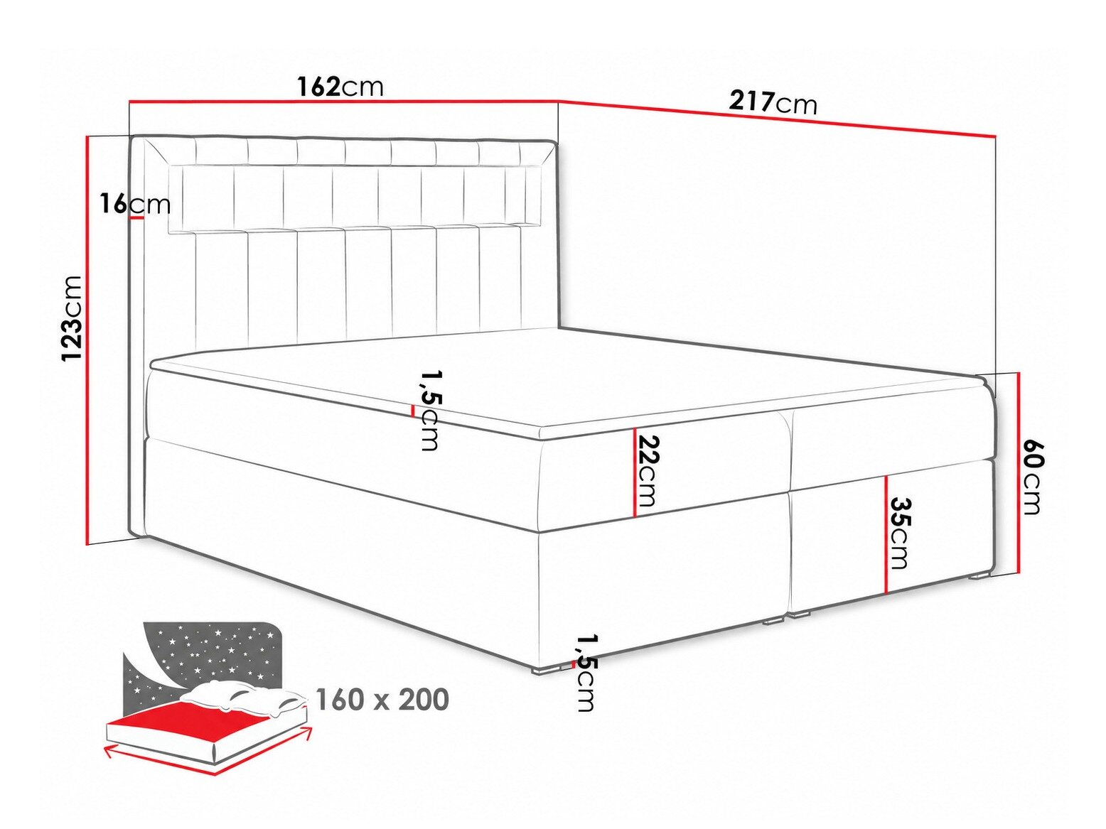 Boxspring Pomum (Soft 033)