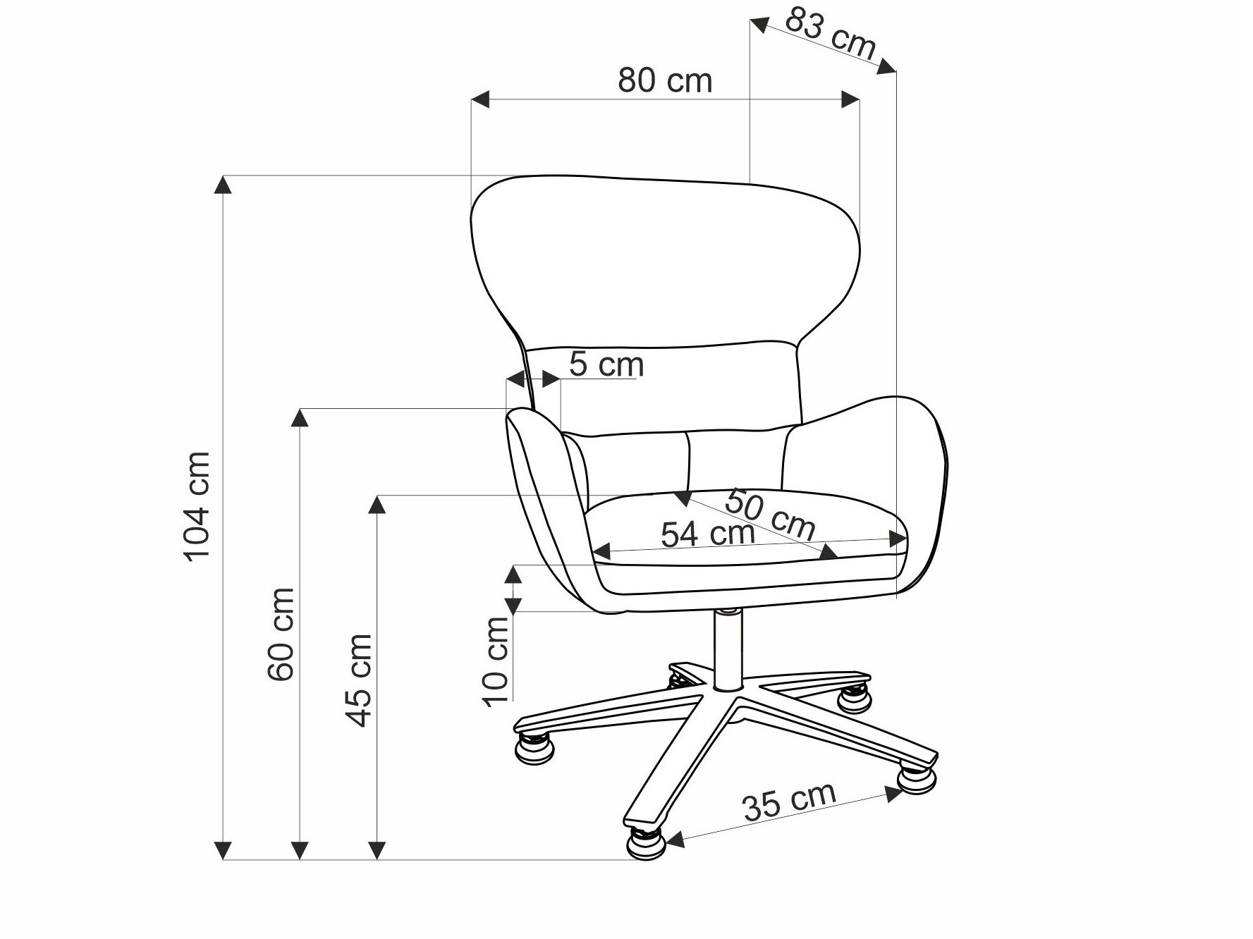 Fauteuil Houston 1598 (Beige)