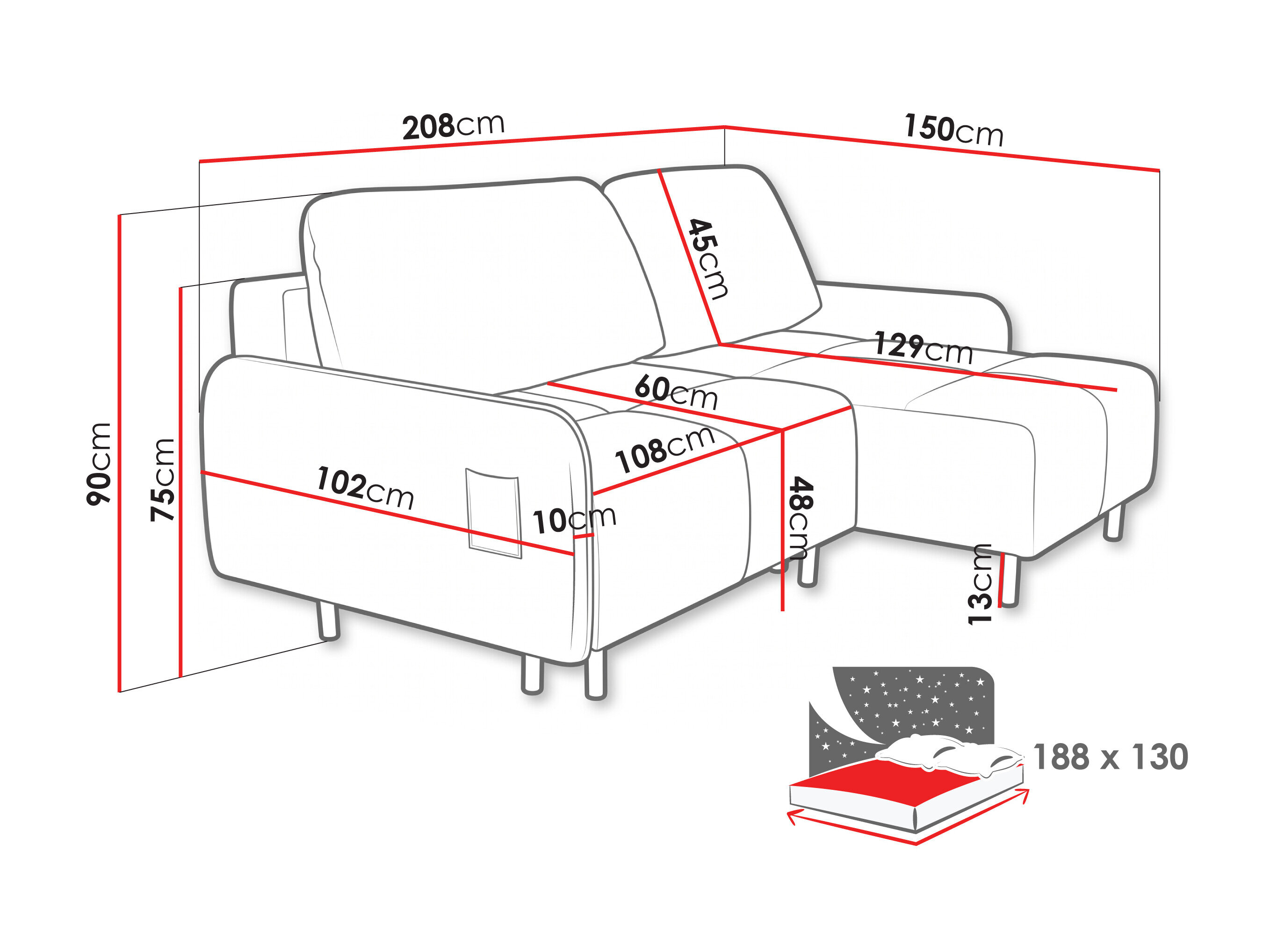 Hoekbank Lufkin 155 (Gerra 125)