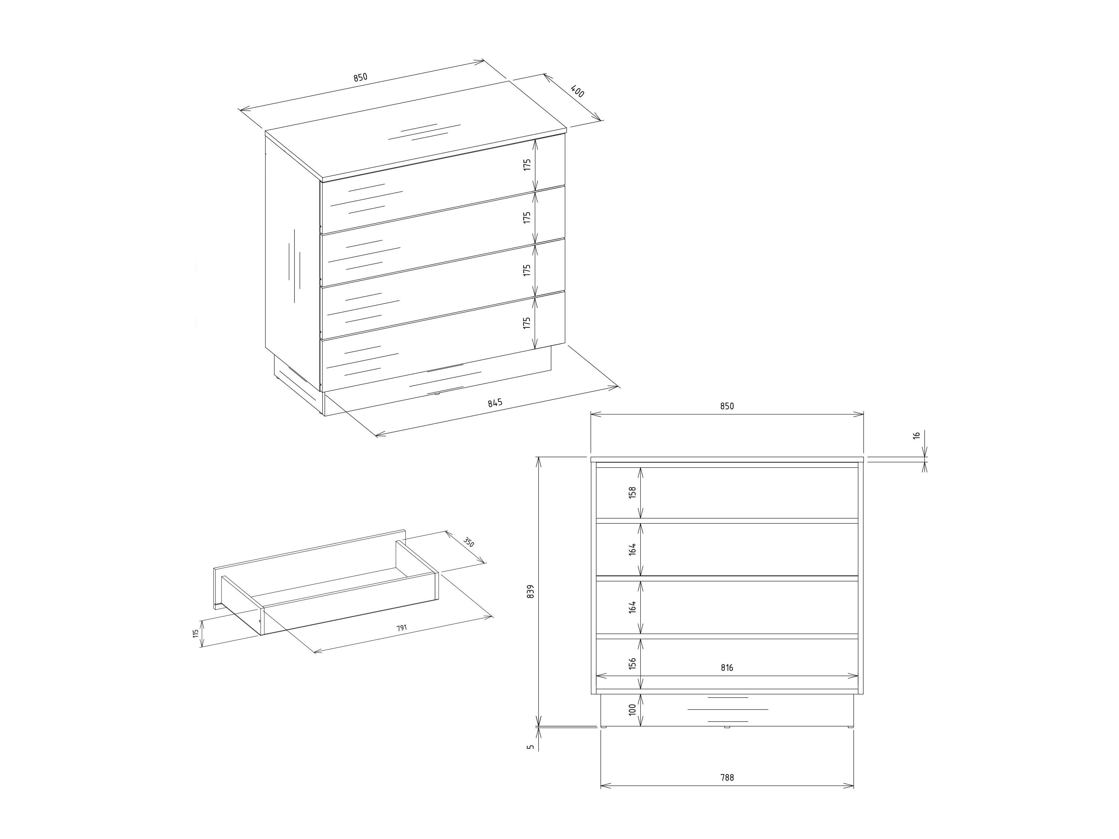 Ladekast Mandeville 406 (Kasjmier)