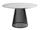 Tafel Prudentia (Wit marmer + Zwart)