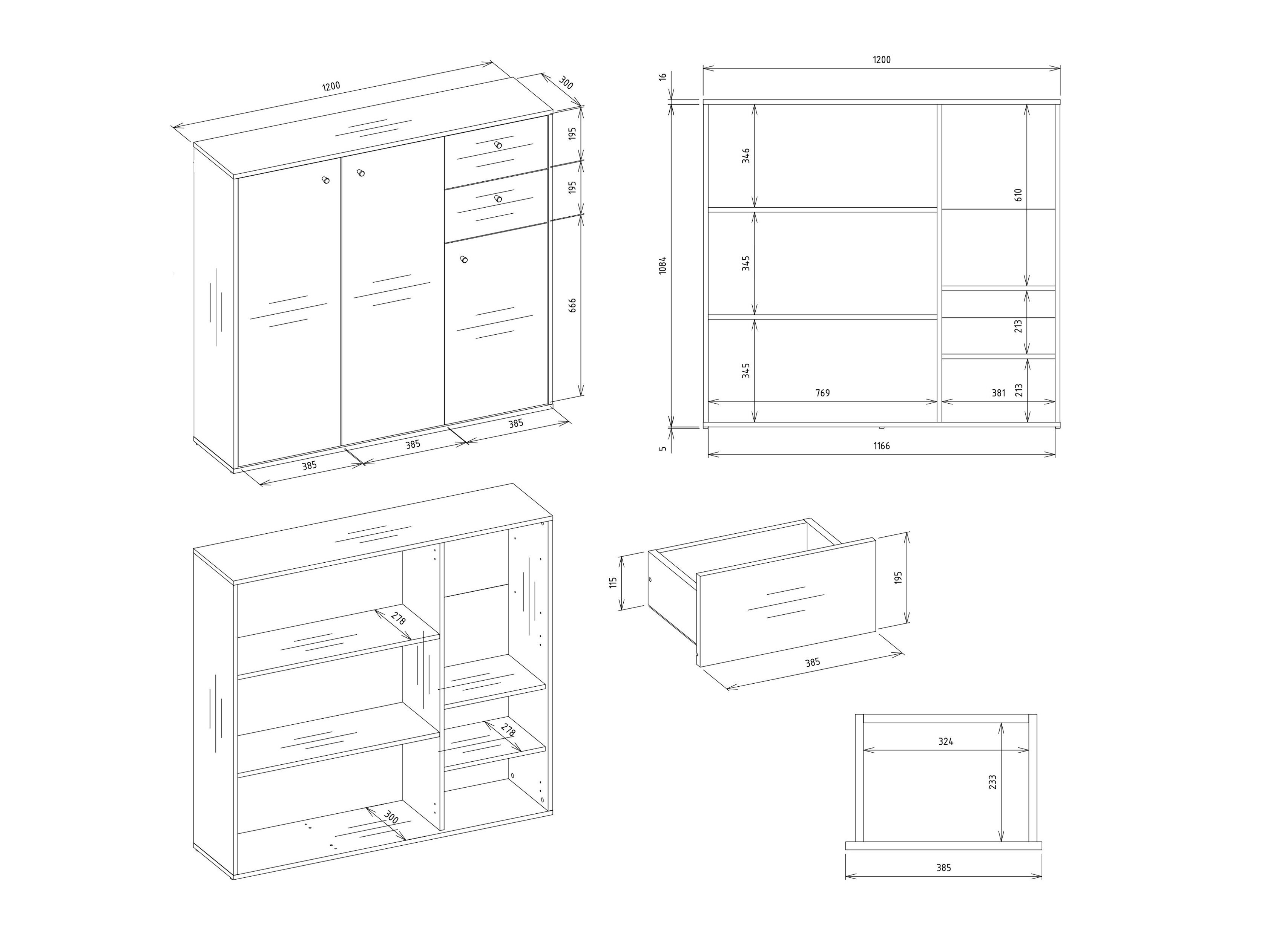 Ladekast Mandeville 407 (Wit)