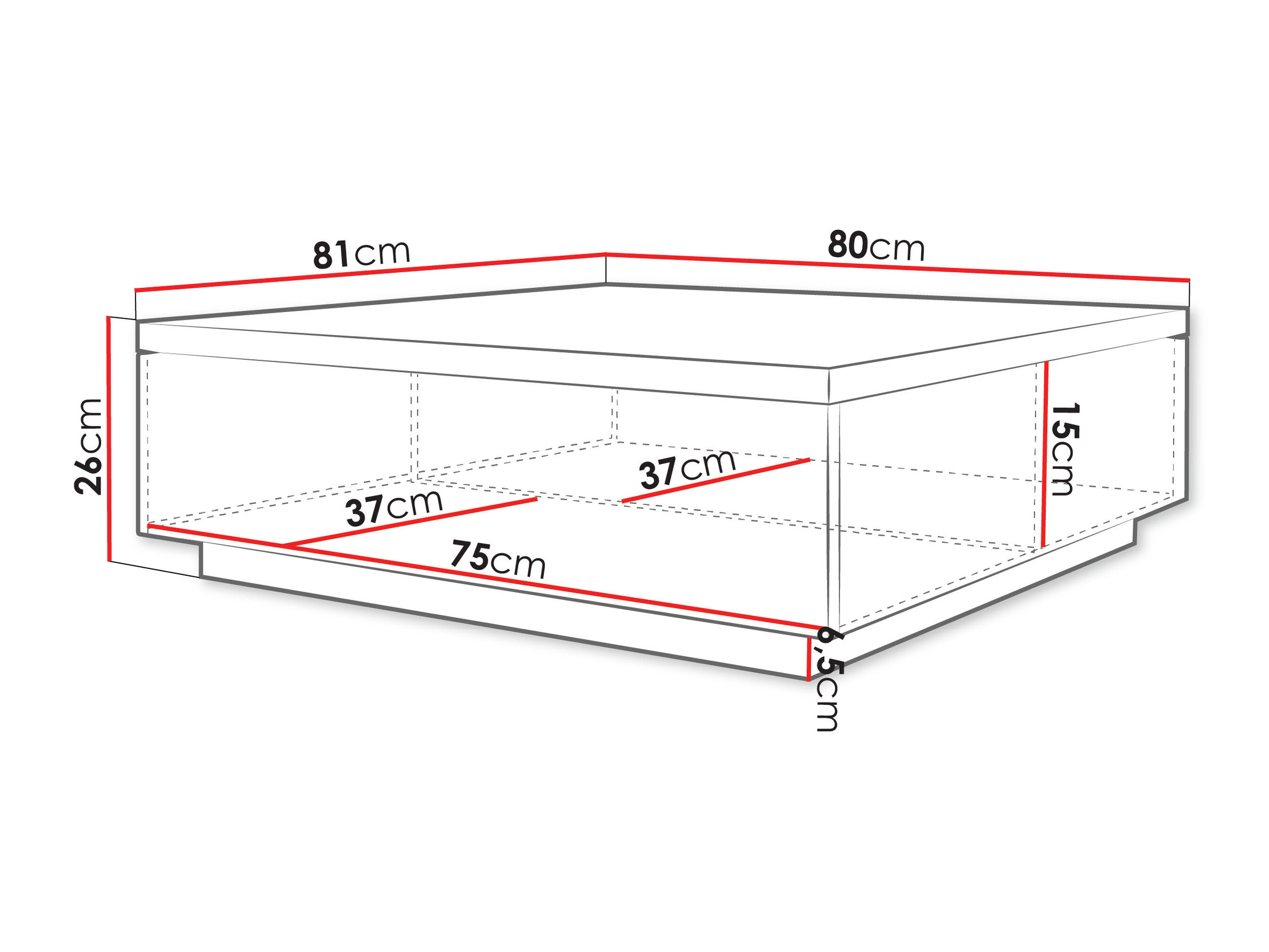 Salontafel Comfivo Ulmal (Wit)