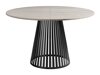 Tafel Prudentia II (Licht travertin + Zwart)
