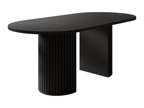 Tafel Comfivo Ulma (Zwart marmer + Zwart)