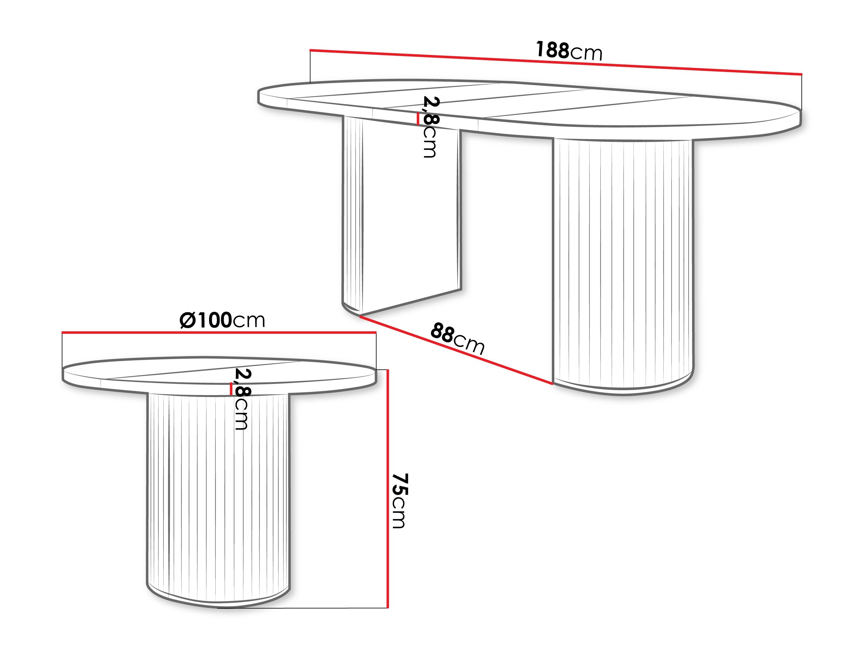 Tafel Cupedo (Donkere eik)
