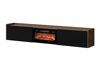 TV-meubel Charlotte 215 (Zwart + Notenhout)