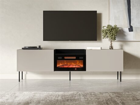 TV-meubel Charlotte 216 (Kasjmier + Zwart)