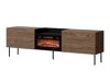 TV-meubel Charlotte 216 (Notenhout + Zwart)