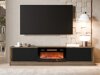 TV-meubel Charlotte 217 (Notenhout + Zwart)