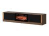 TV-meubel Charlotte 217 (Notenhout + Zwart)