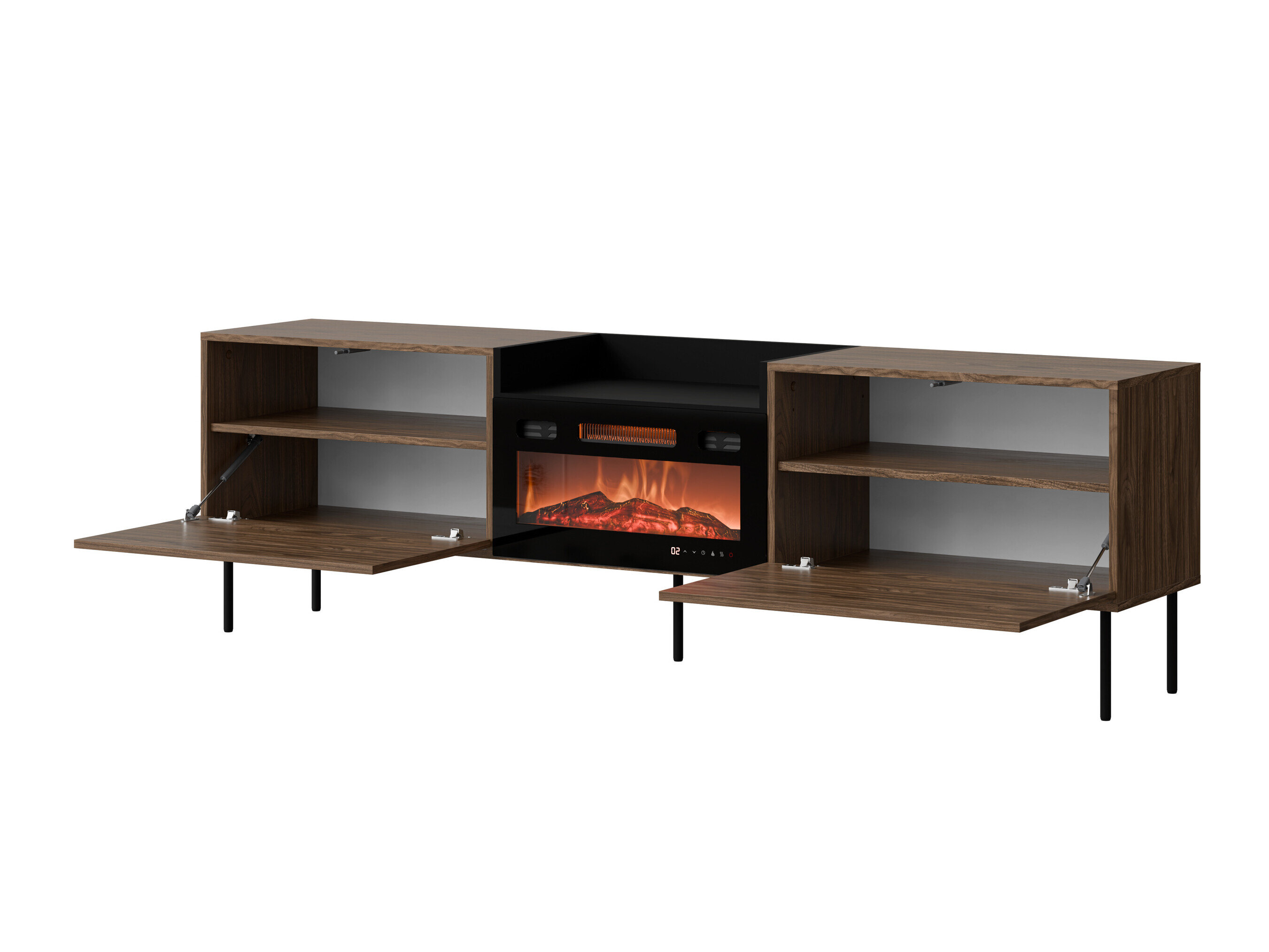 TV-meubel Charlotte 216 (Kasjmier + Zwart)