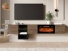 TV-meubel Charlotte 218 (Notenhout + Zwart)
