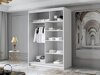 Kledingkast Closico Fornix III (Wit + Zwart)