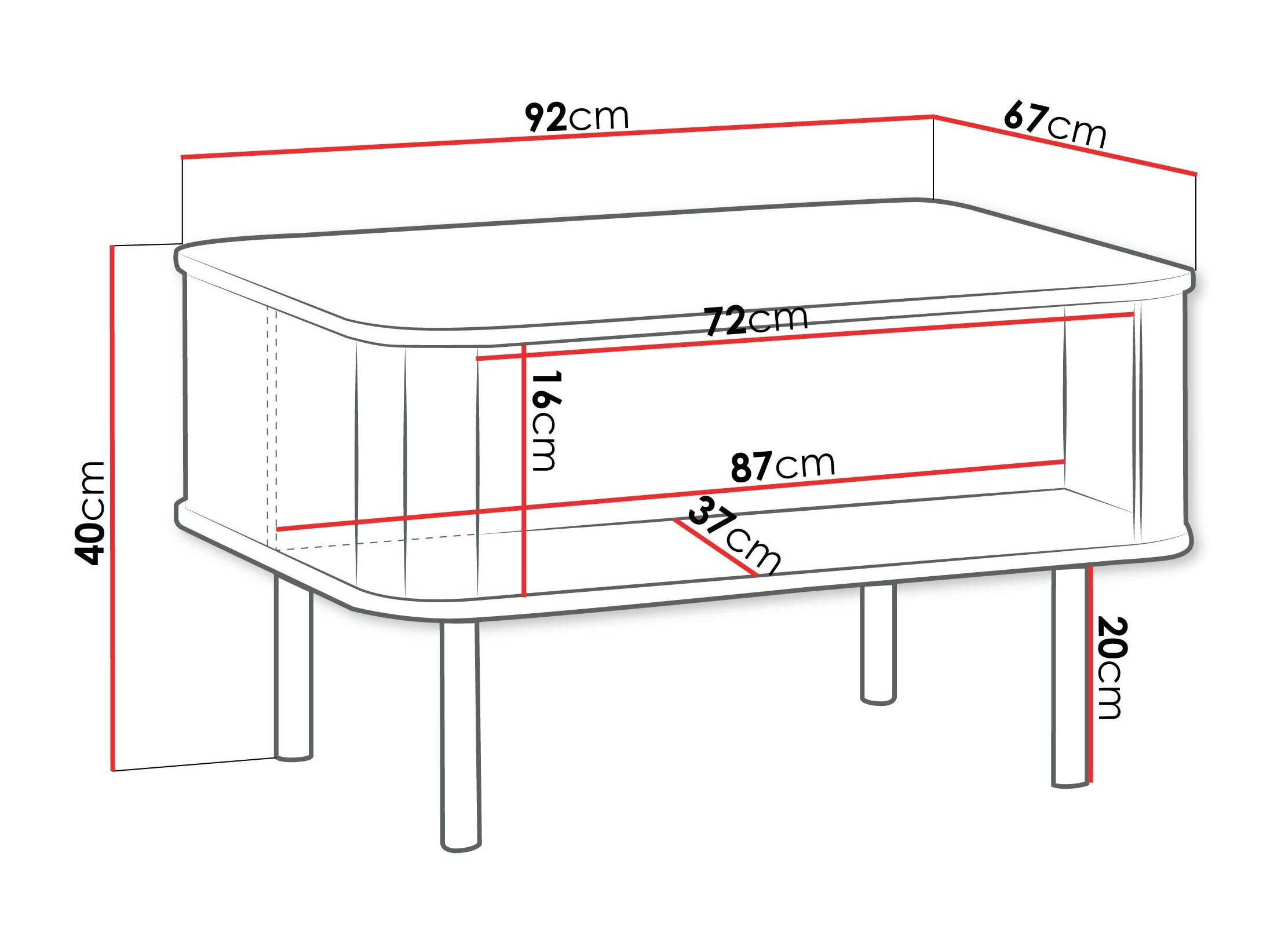 Salontafel Larala 103 (Grijs beige)