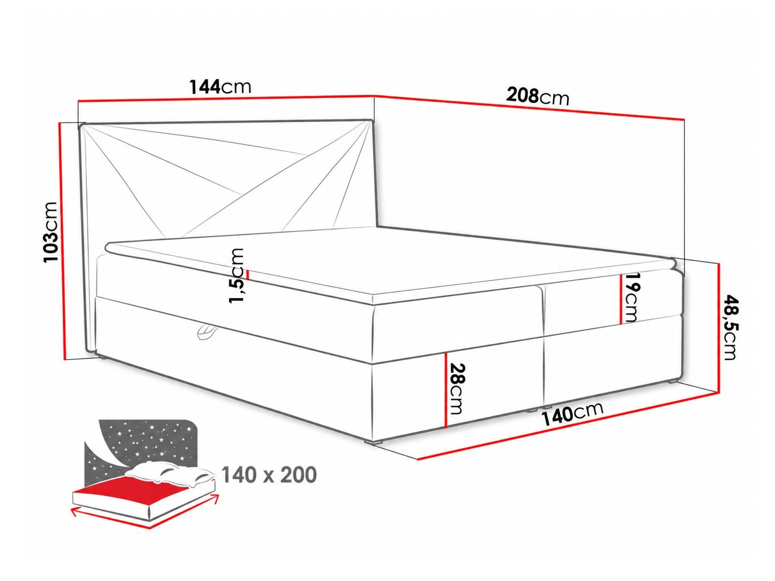 Boxspring Pons II (Kronos 02)
