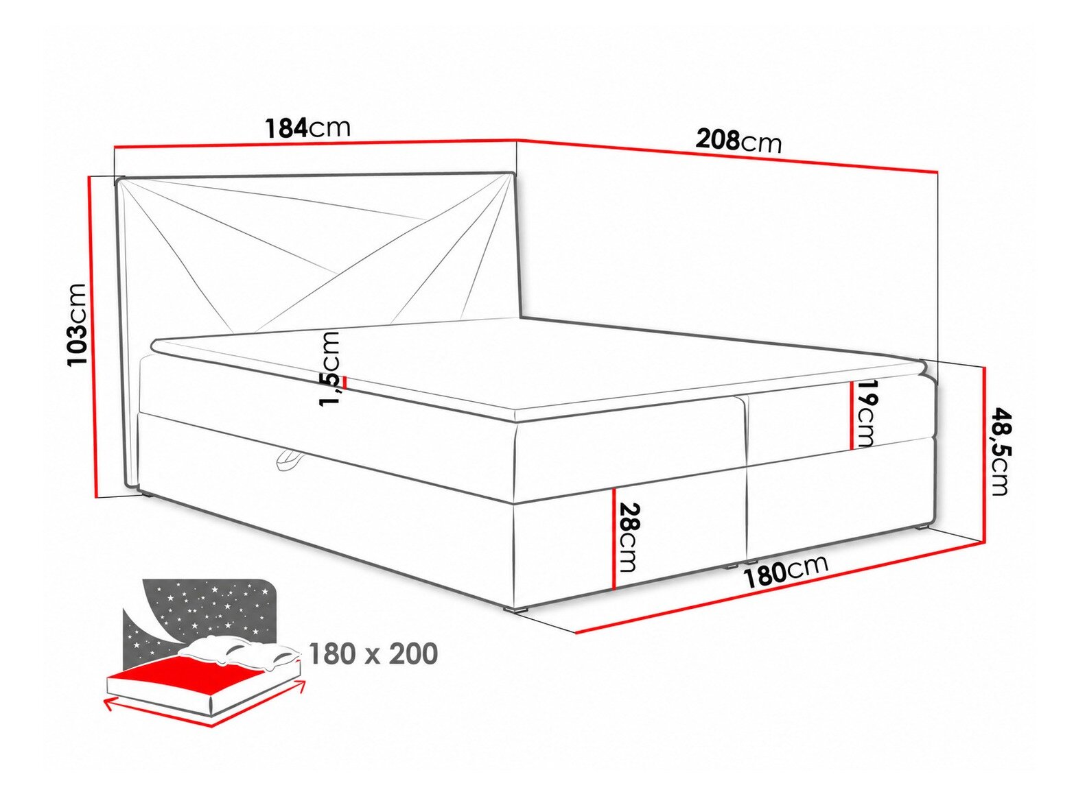 Boxspring Pons II (Kronos 02)