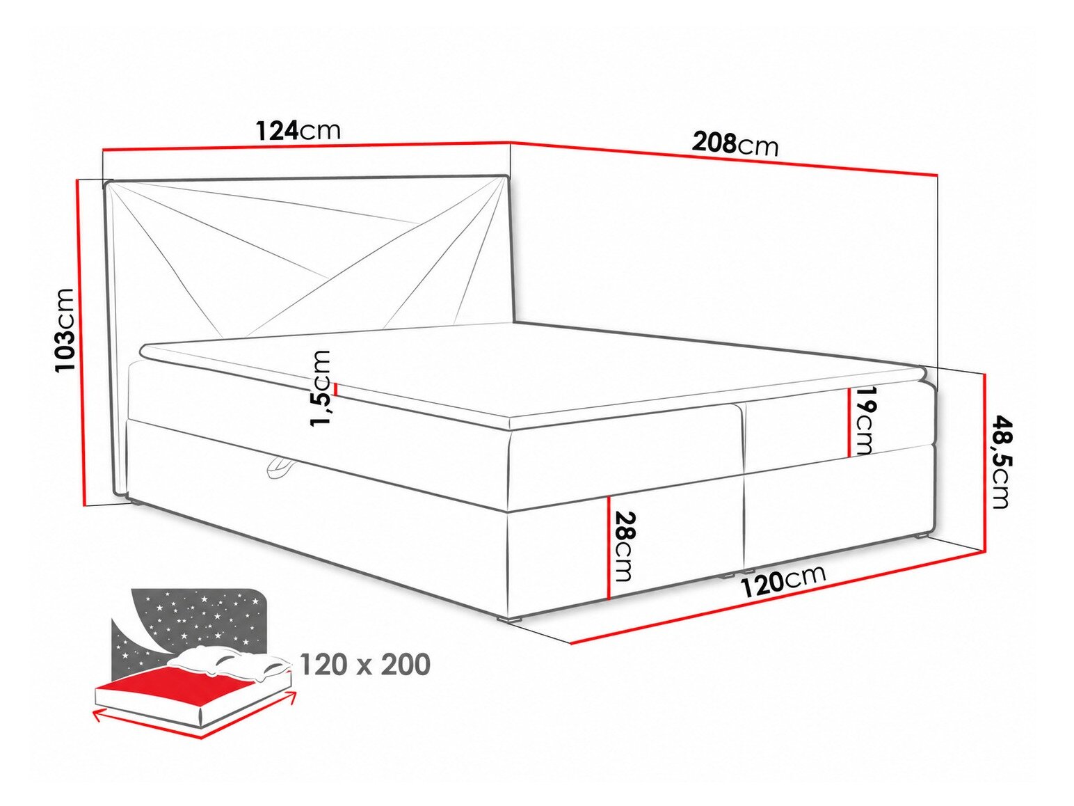 Boxspring Pons II (Kronos 15)