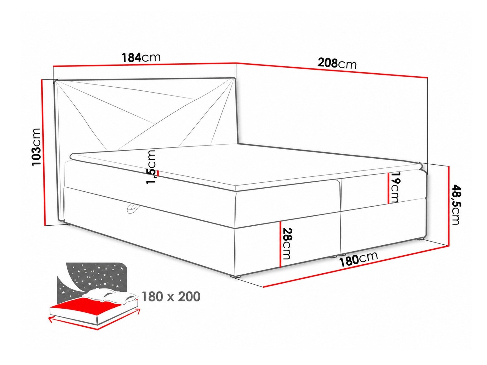Boxspring Pons II (Kronos 15)