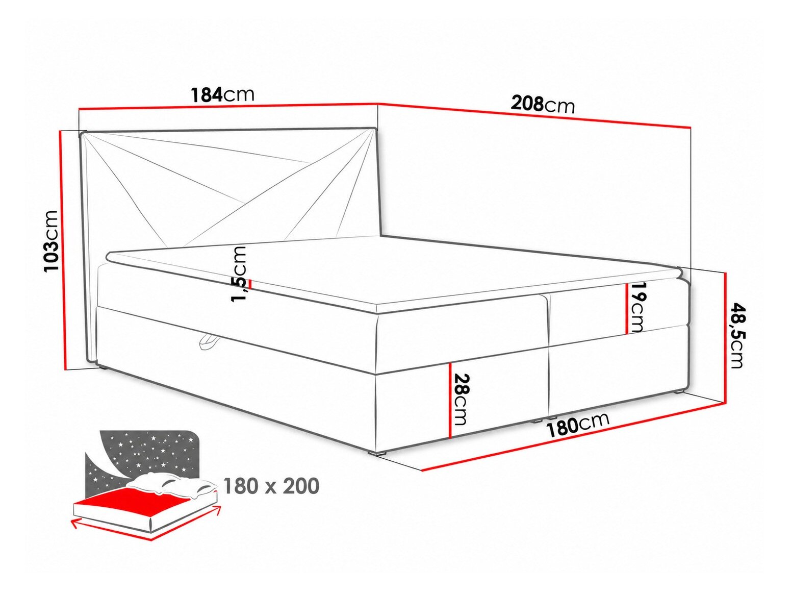 Boxspring Pons II (Kronos 27)