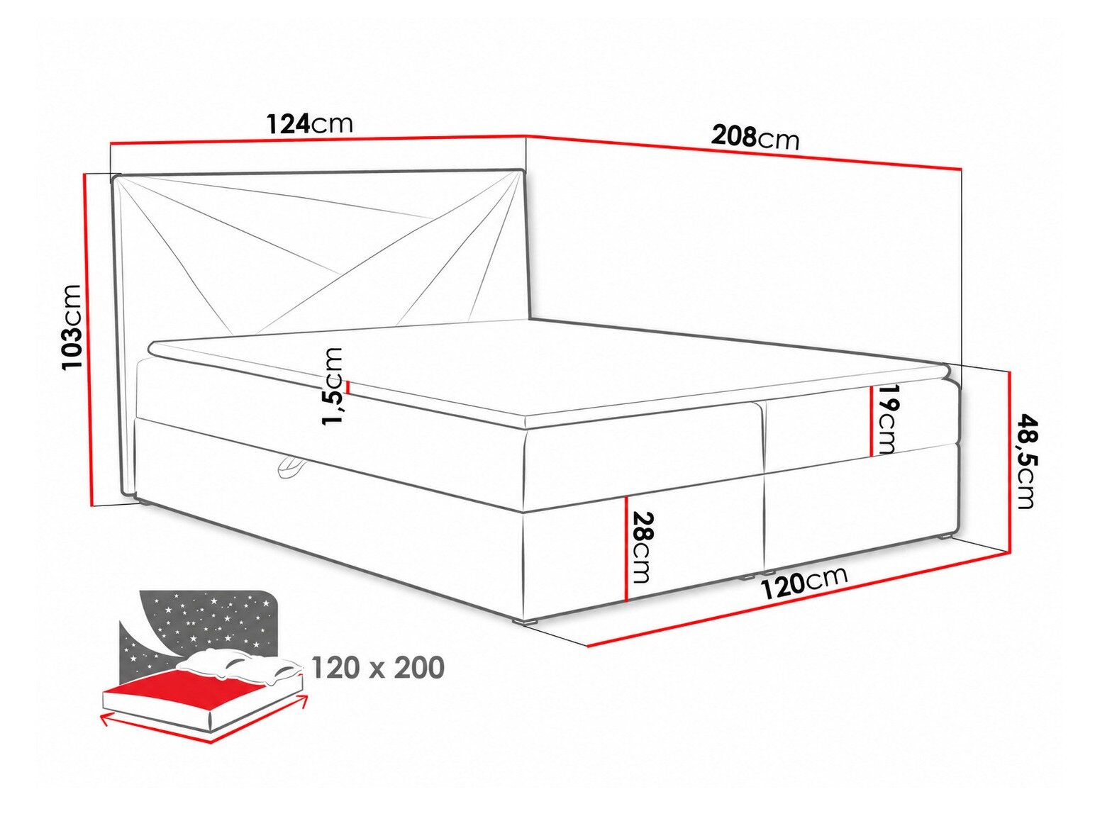 Boxspring Pons II (Kronos 34)