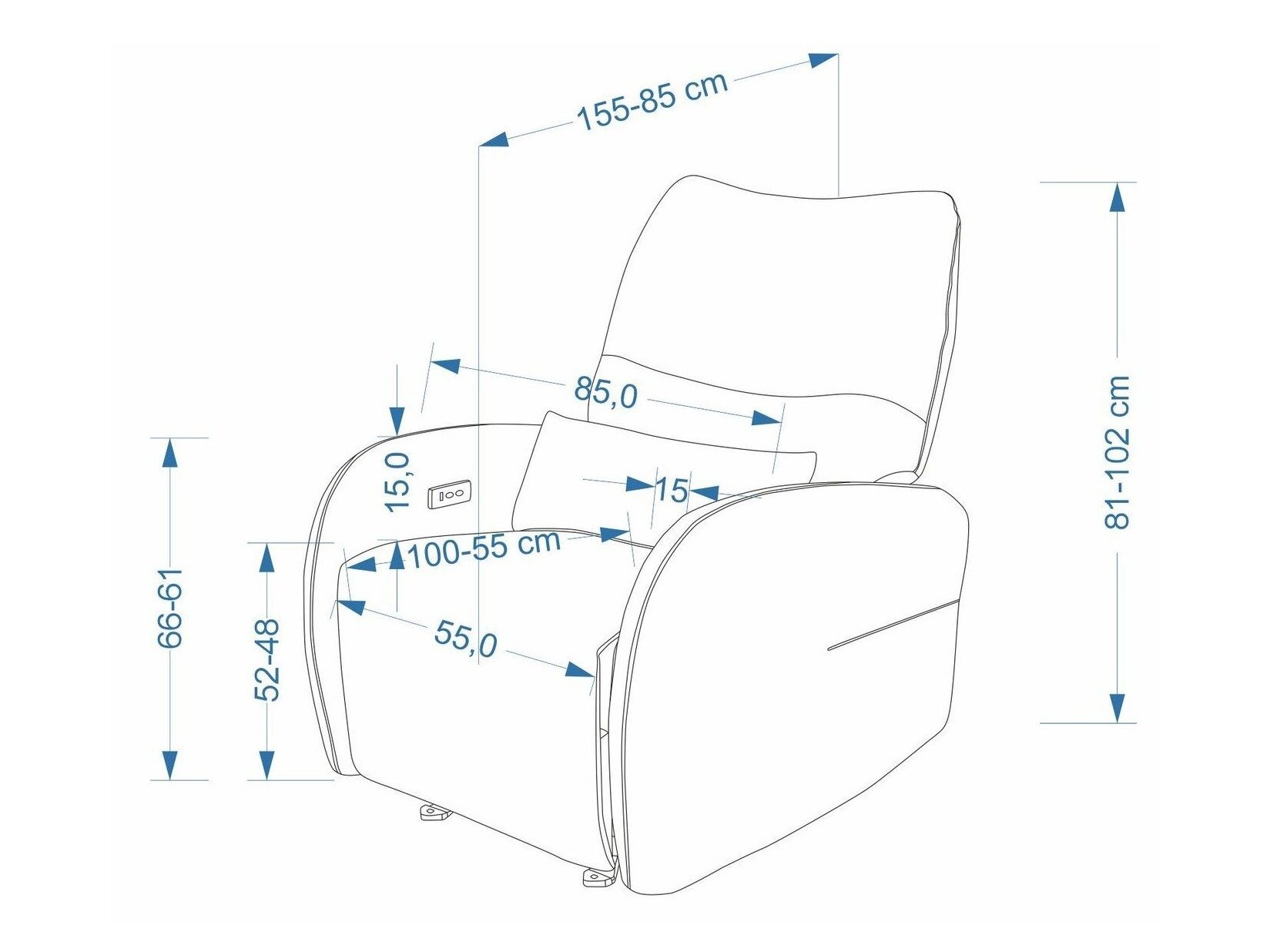 Relaxfauteuil Houston 2226 (Maloy 11)