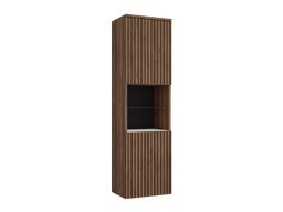 Wand badkamermeubel Nauta (Notenhout + Wit marmer)